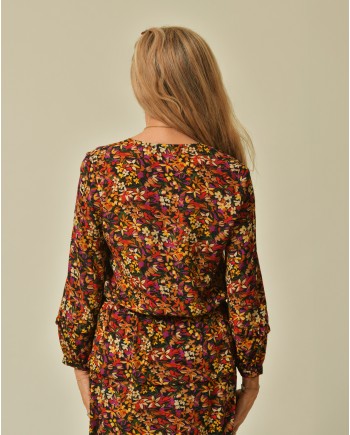 Blouse en viscose à imprimé floral Chemins Blancs 