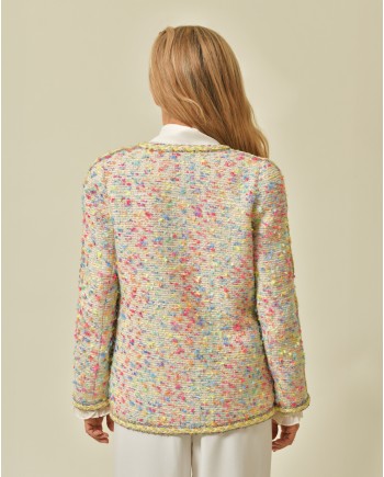 Veste en tweed multicolore Edward Achour 