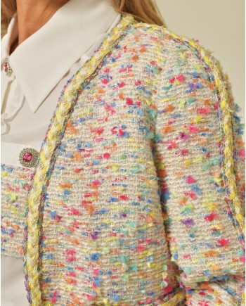 Veste en tweed multicolore Edward Achour 