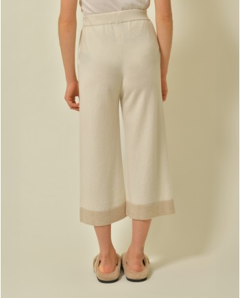 Pantalon en cachemire beige Fabiana Filippi 