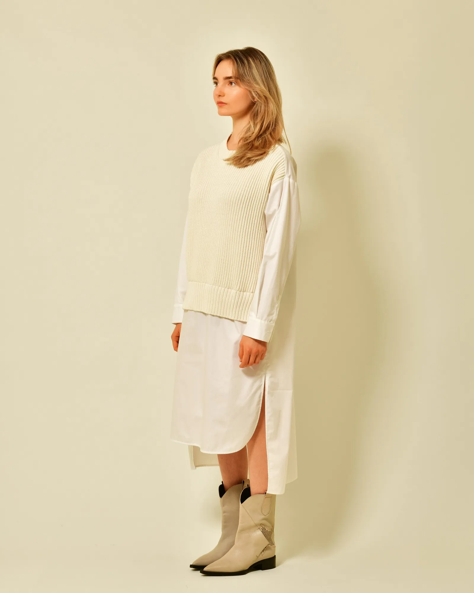 Robe-chemise en coton superposée Fabiana Filippi 