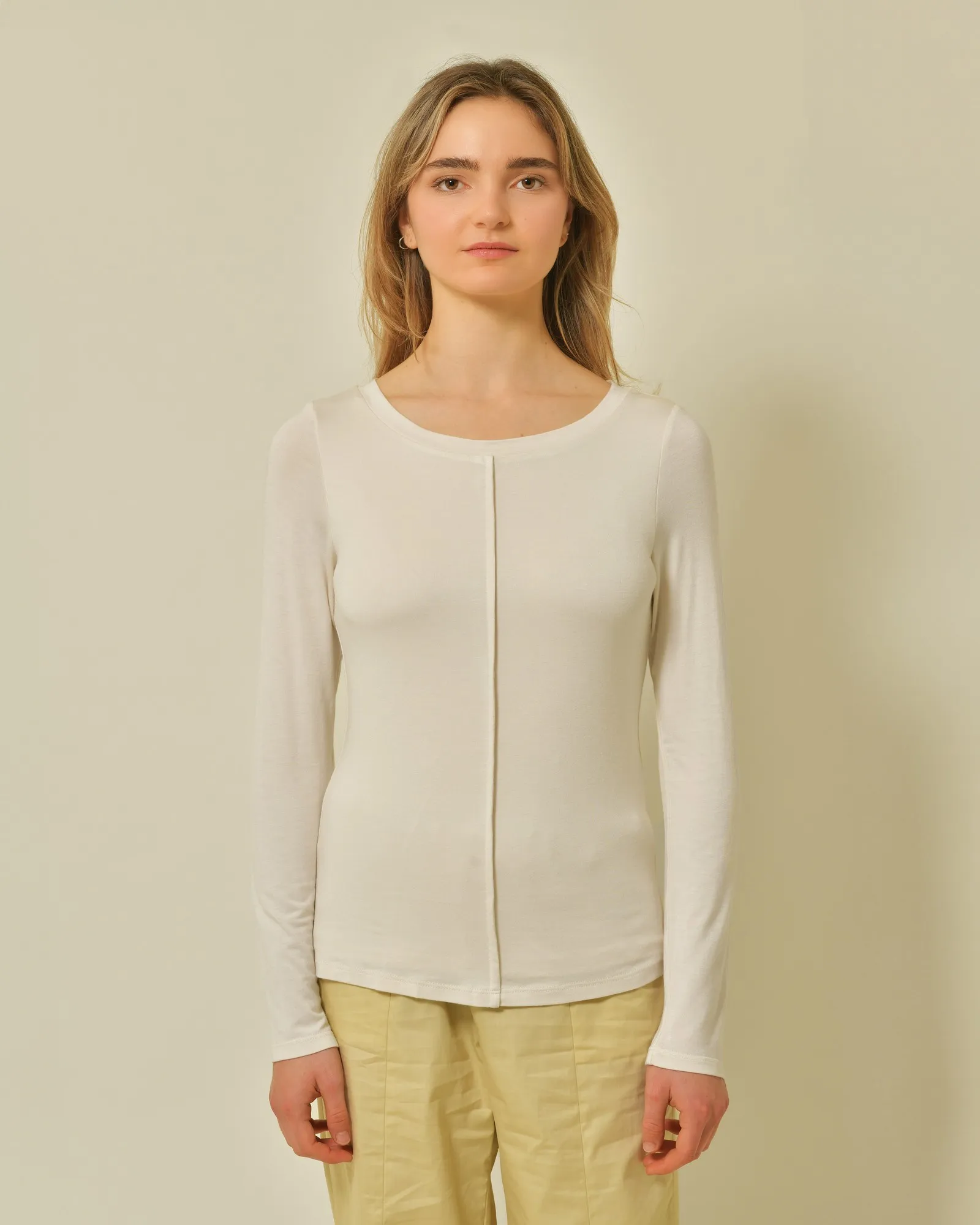 Pull en viscose doux beige Malloni 