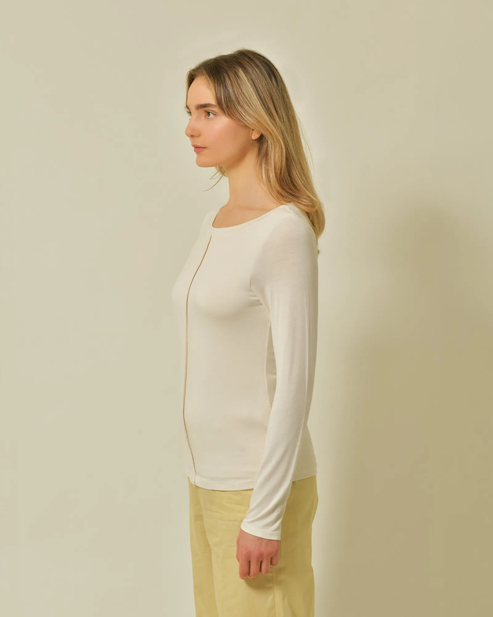 Pull en viscose doux beige Malloni 