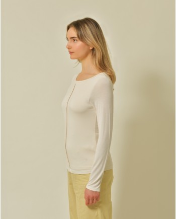 Pull en viscose doux beige Malloni 