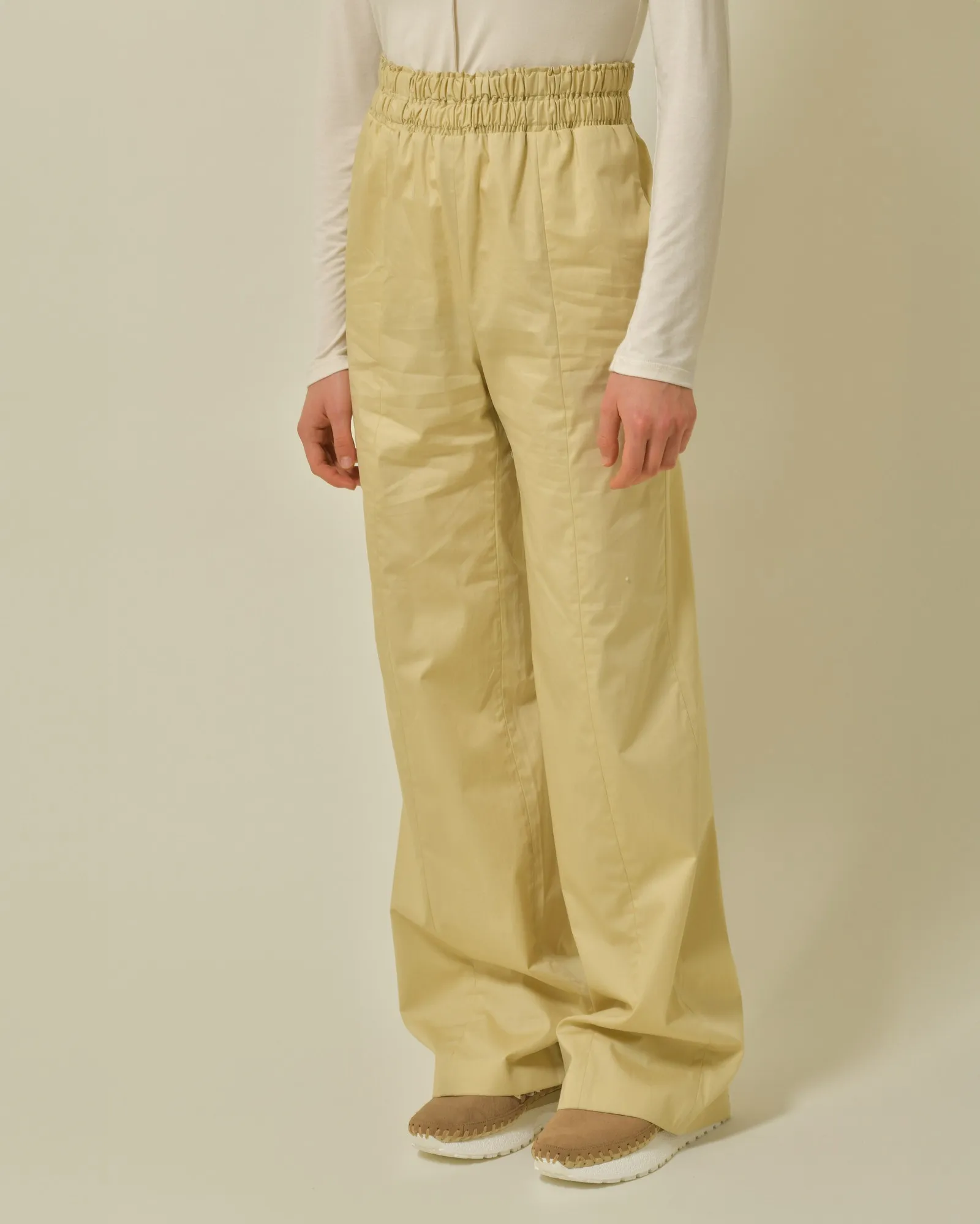 Pantalon en coton beige Fabiana Filippi 