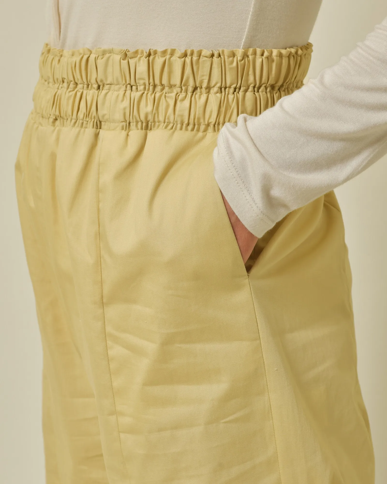 Pantalon en coton beige Fabiana Filippi 