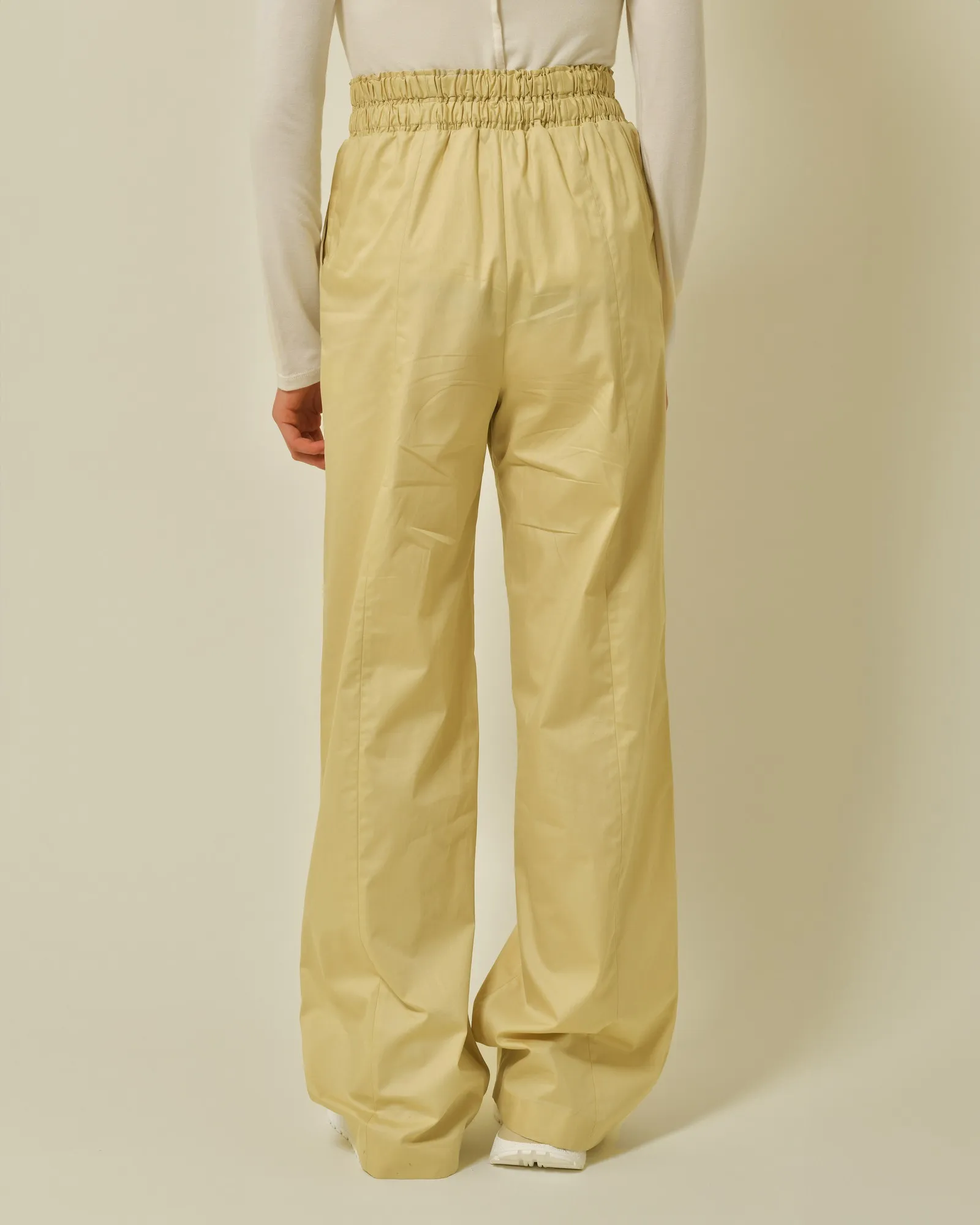 Pantalon en coton beige Fabiana Filippi 