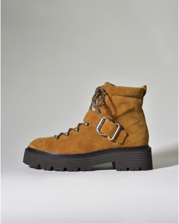 Bottines en daim camel Casheart 