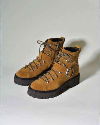 Bottines en daim camel Casheart 