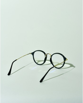 Lunettes de vue rondes vertes anti-lumière bleu Edie & Watson +3 