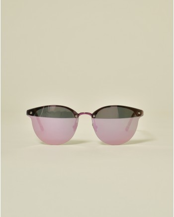 Lunettes de soleil rondes violets à effet miroir Carven 