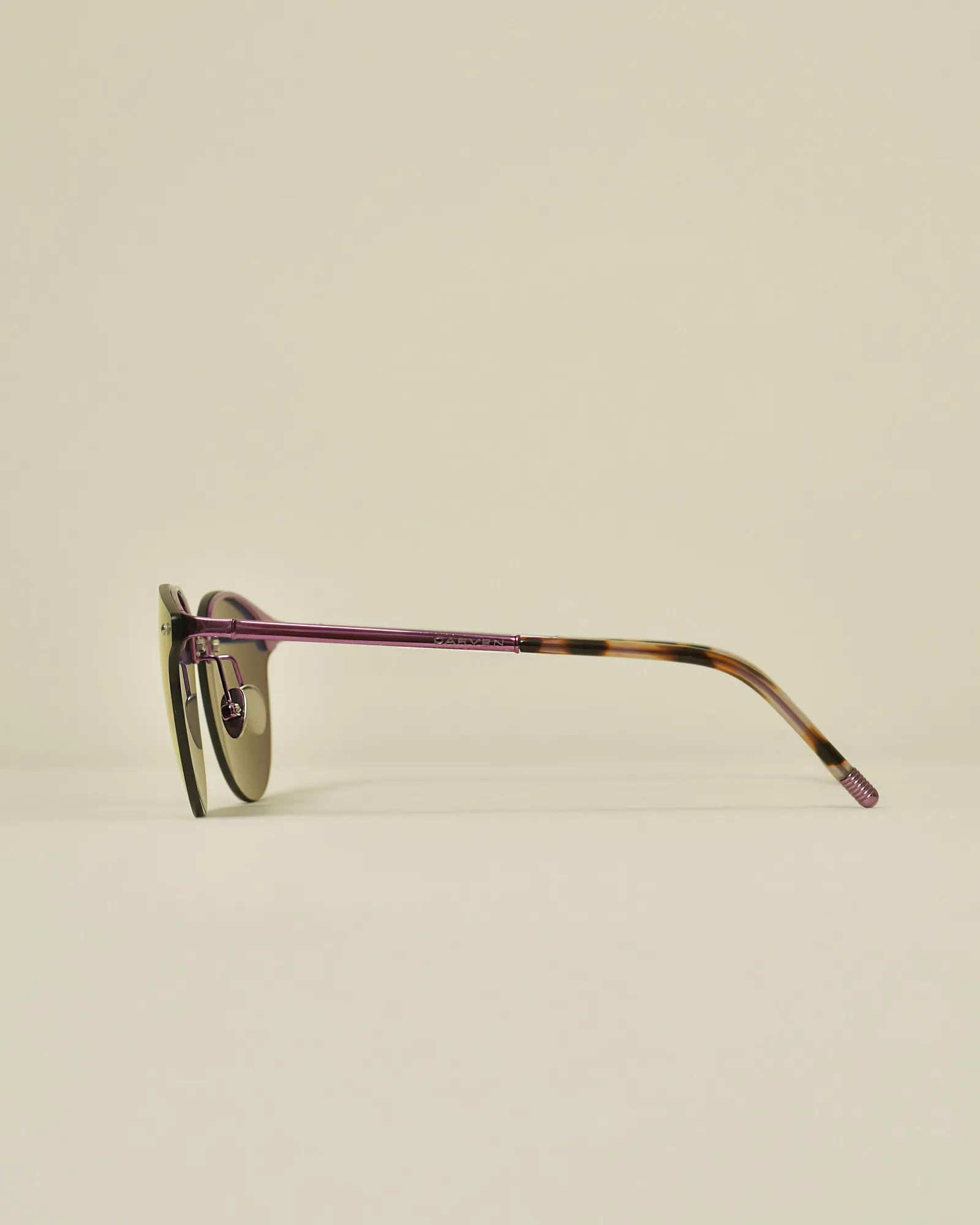 Lunettes de soleil rondes violets à effet miroir Carven 