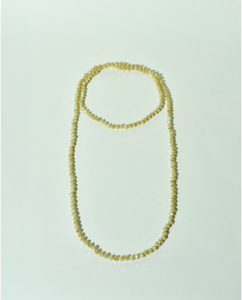 Collier perles beiges Edward Achour 