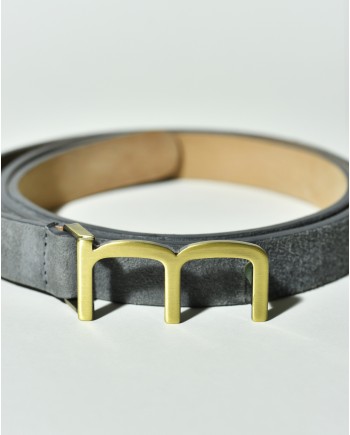 Ceinture en daim gris Malo 