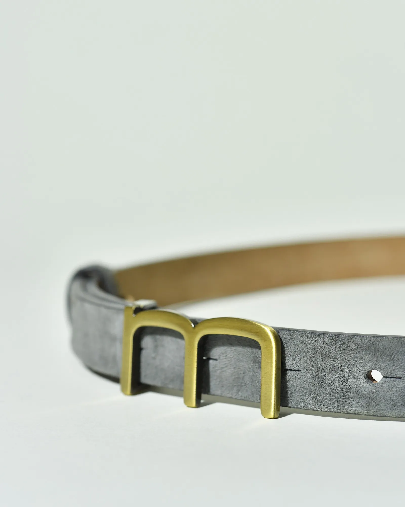 Ceinture en daim gris Malo 