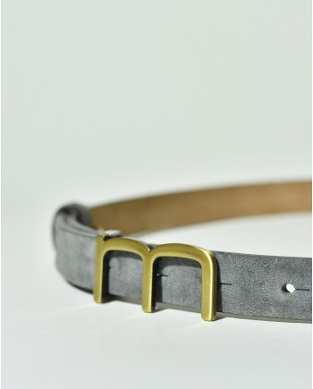 Ceinture en daim gris Malo 