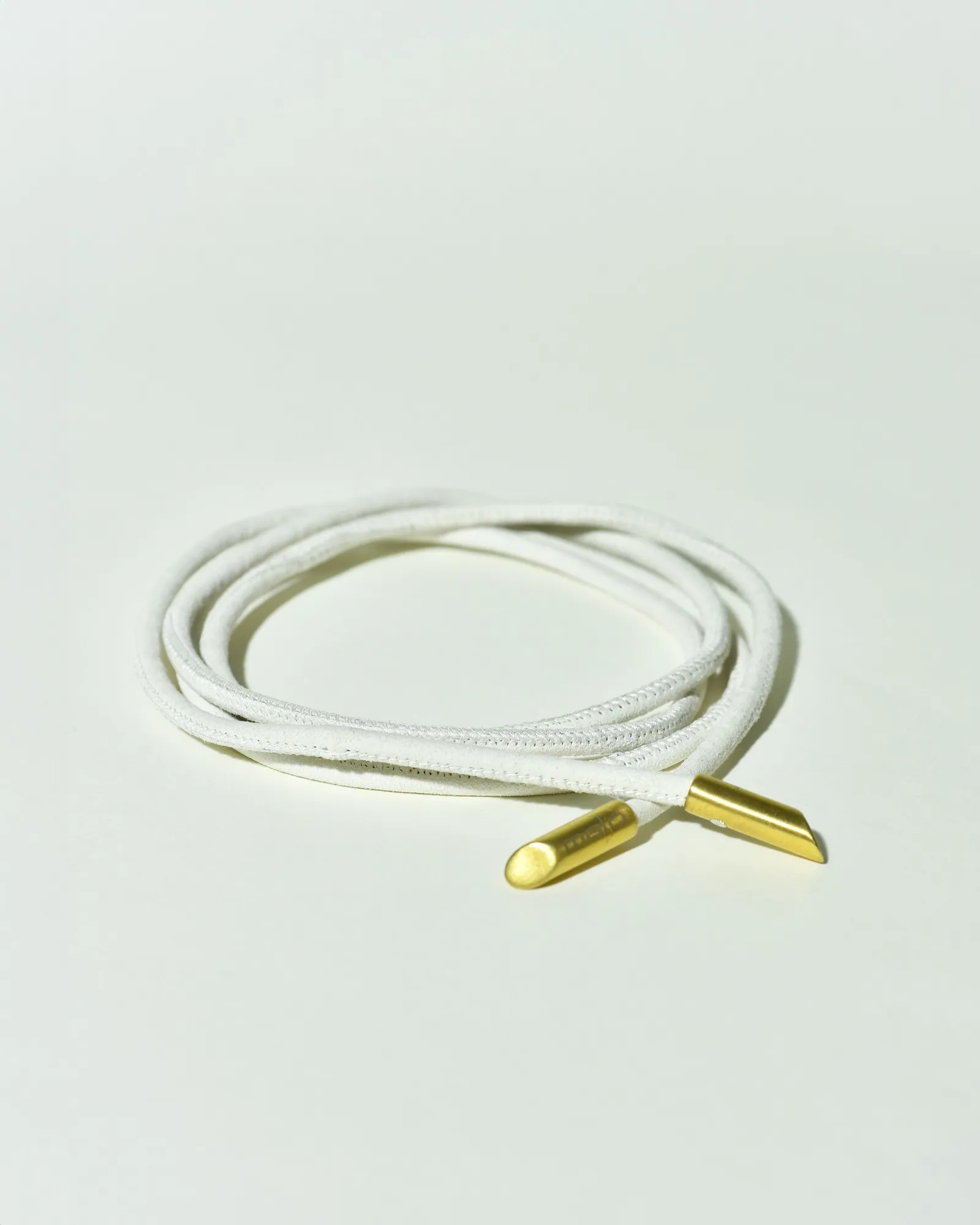 Ceinture fine en daim blanc Malo 