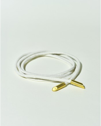 Ceinture fine en daim blanc Malo 