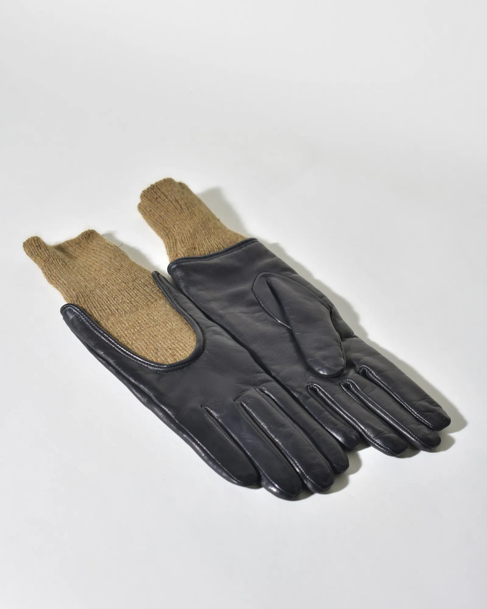 Gants en cuir et en maille Fabiana Filippi 