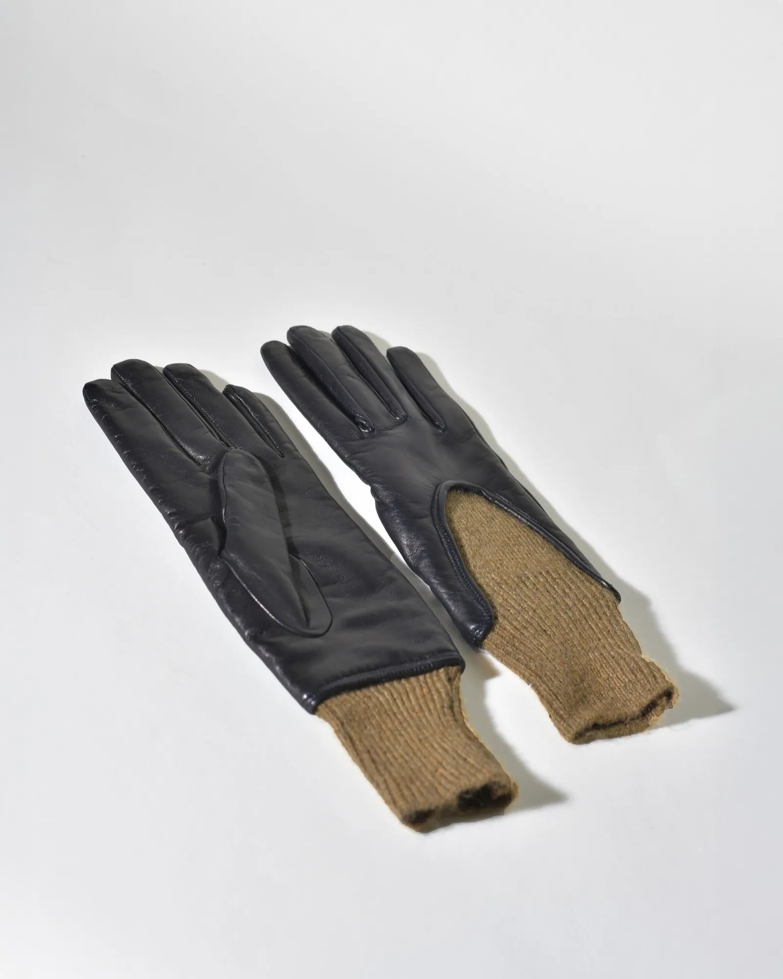 Gants en cuir et en maille Fabiana Filippi 