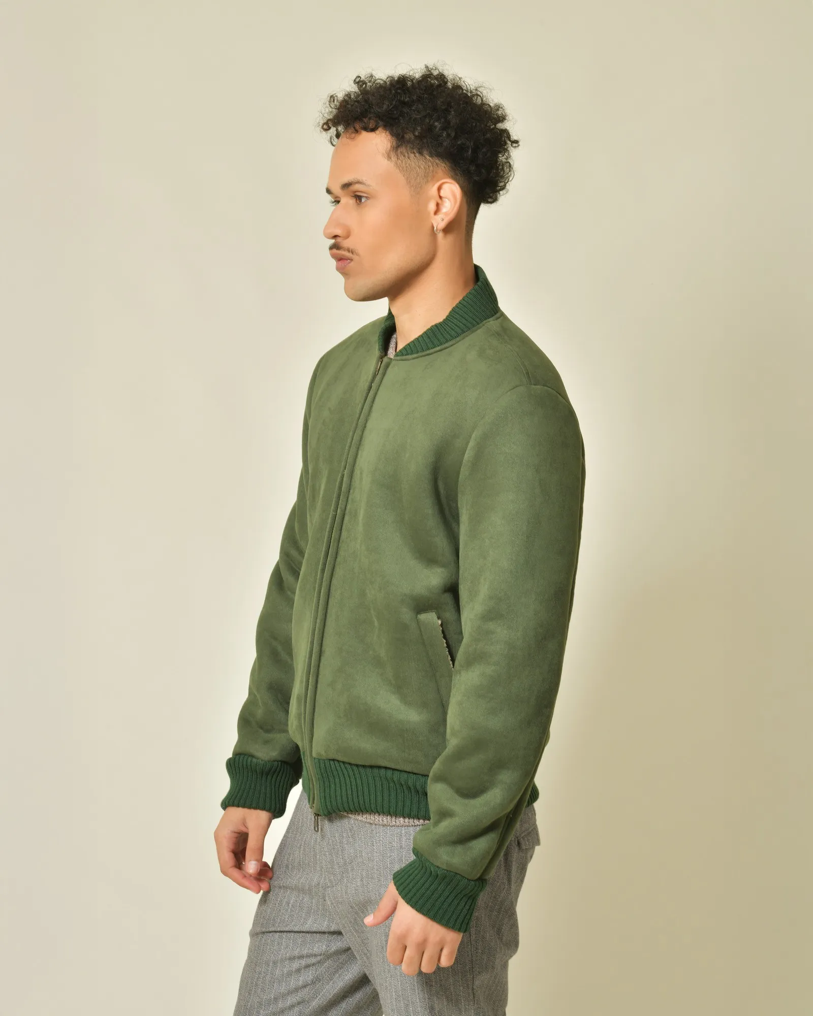 Blouson en tissu vert Daniele Alessandrini 