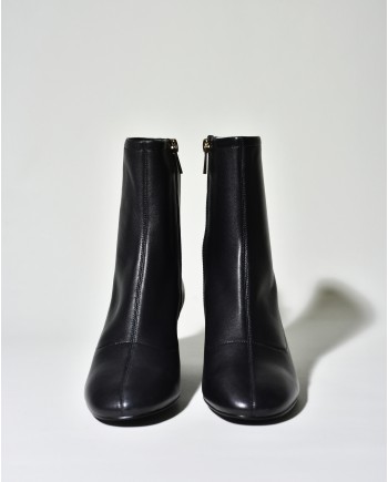 Bottines en cuir noir Mercadal 