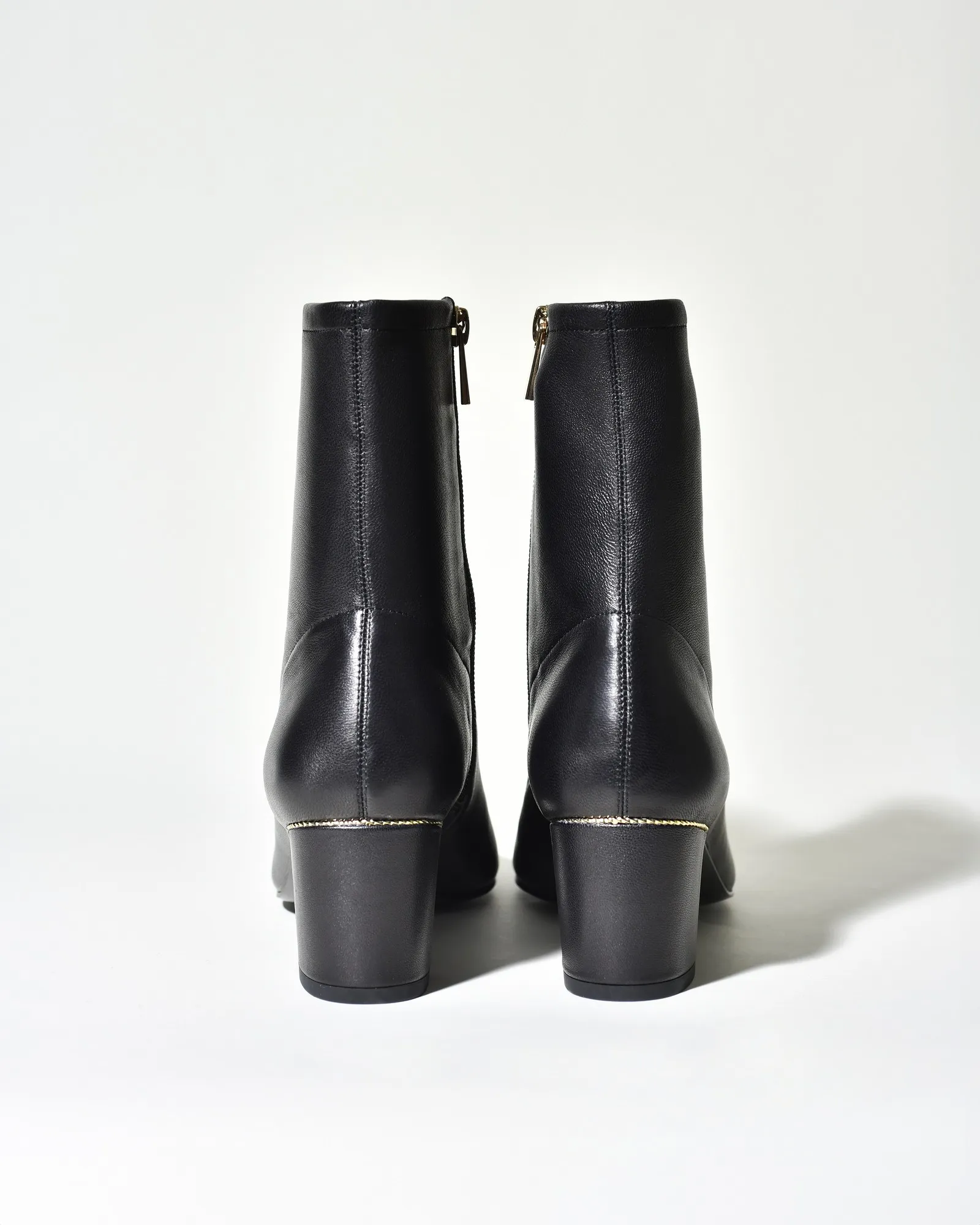 Bottines en cuir noir Mercadal 