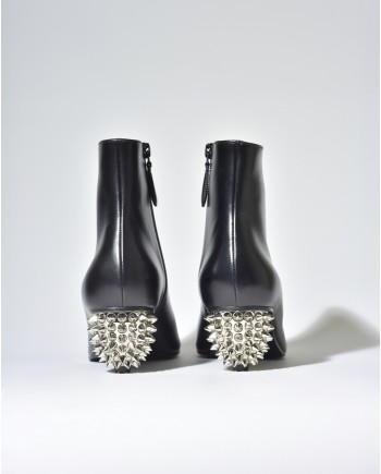 Bottines en cuir à talons spikers Alexander McQueen 