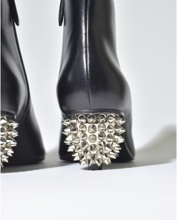 Bottines en cuir à talons spikers Alexander McQueen 