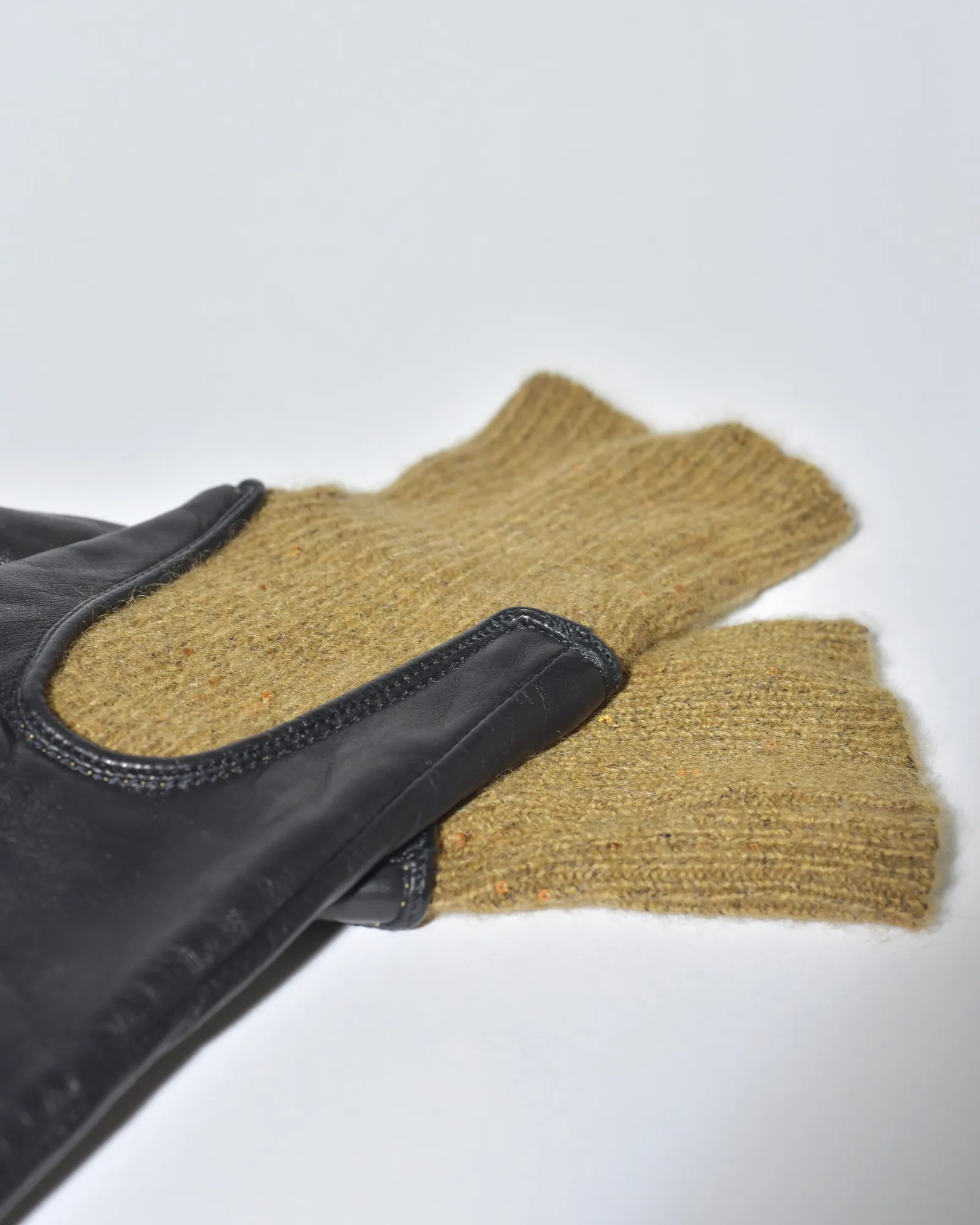 Gants en cuir et en maille Fabiana Filippi 