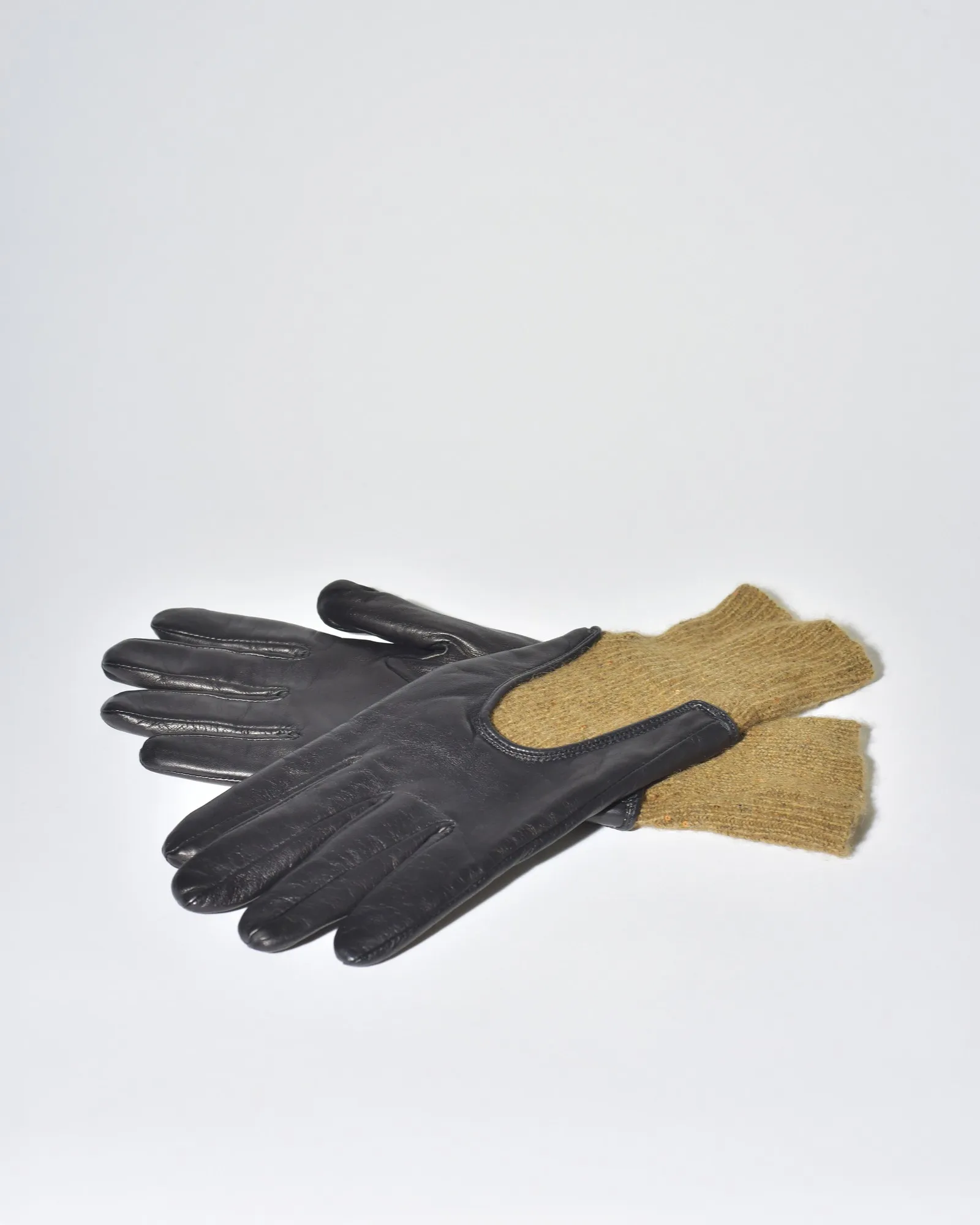 Gants en cuir et en maille Fabiana Filippi 