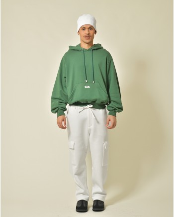 Sweat en coton vert à capuche GCDS 