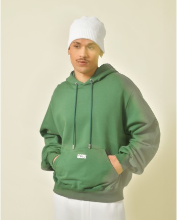 Sweat en coton vert à capuche GCDS 