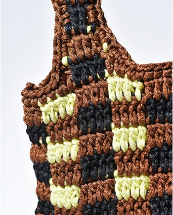 Sac à main en crochet tricolore à bretelles Tela 