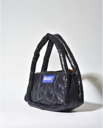 Sac porté épaule en tissu technique noir matelassé Unclose 