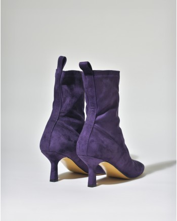 Bottines en daim violet Mercadal 