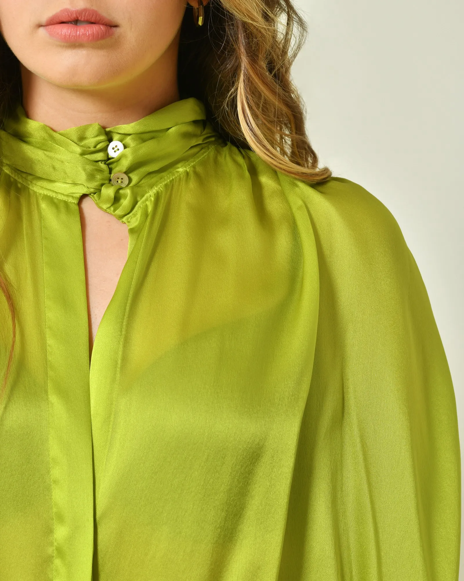 Blouse en soie verte Forte Forte 