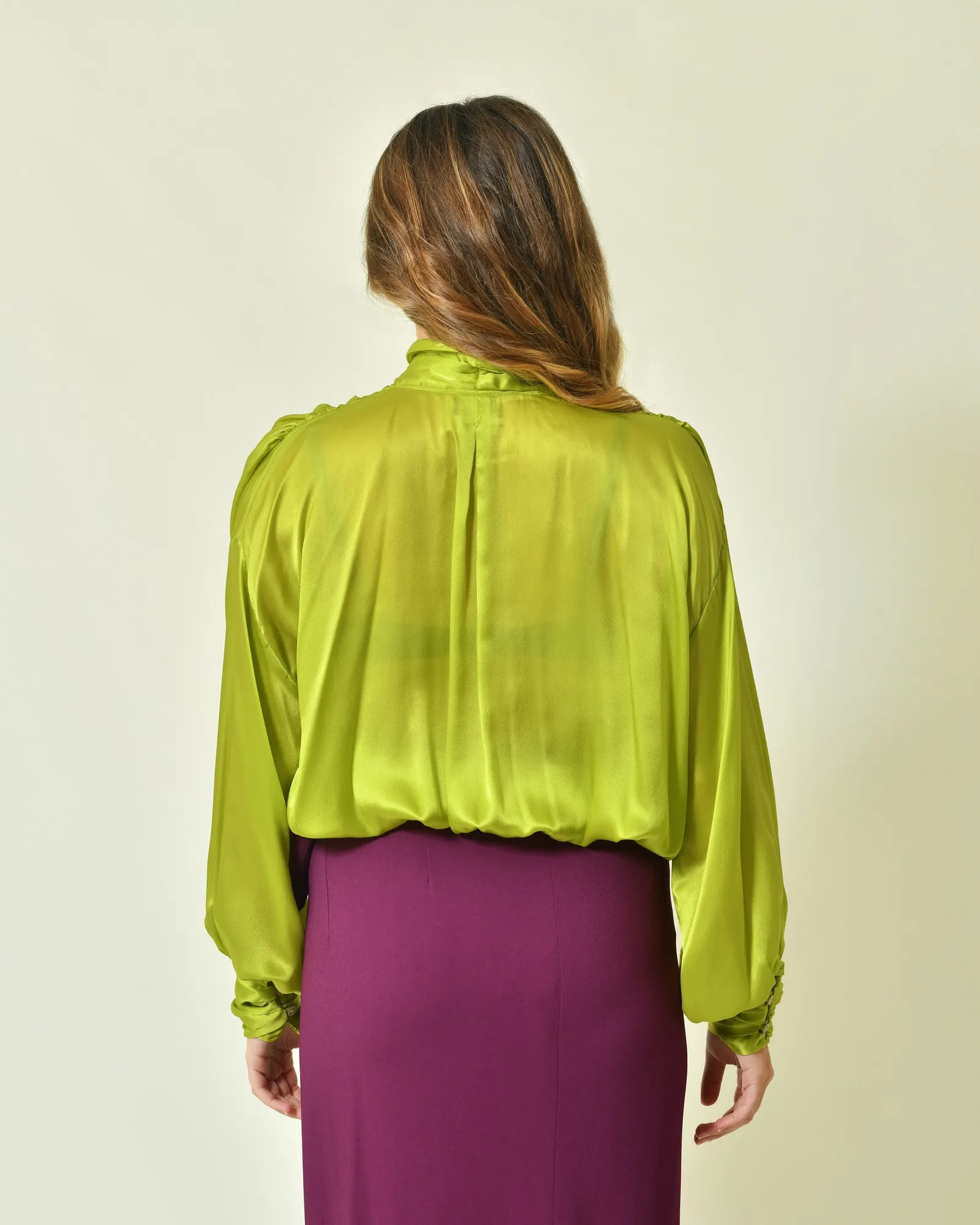 Blouse en soie verte Forte Forte 