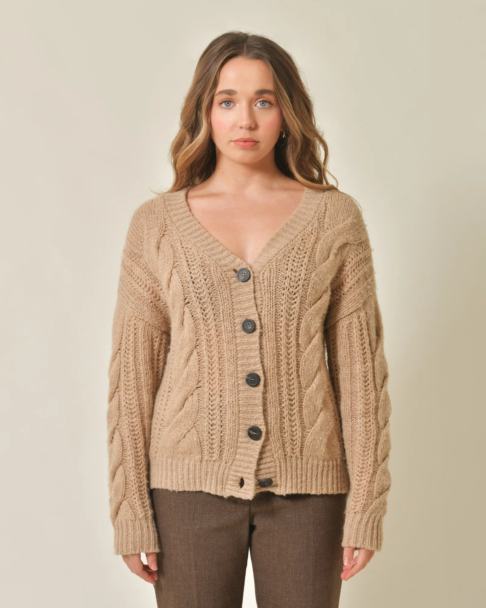 Cardigan en alpaga et laine vierge mélangée Peserico 