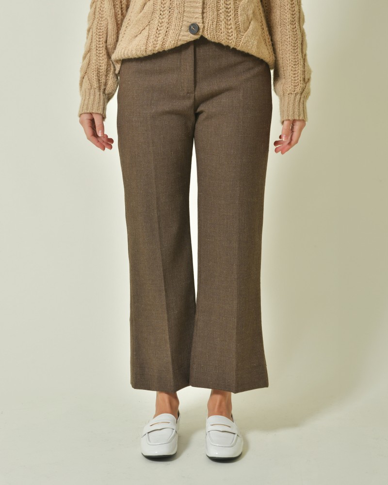 Pantalon évasé en laine vierge Malloni 