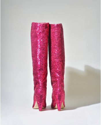 Bottes à strass rose Parosh 