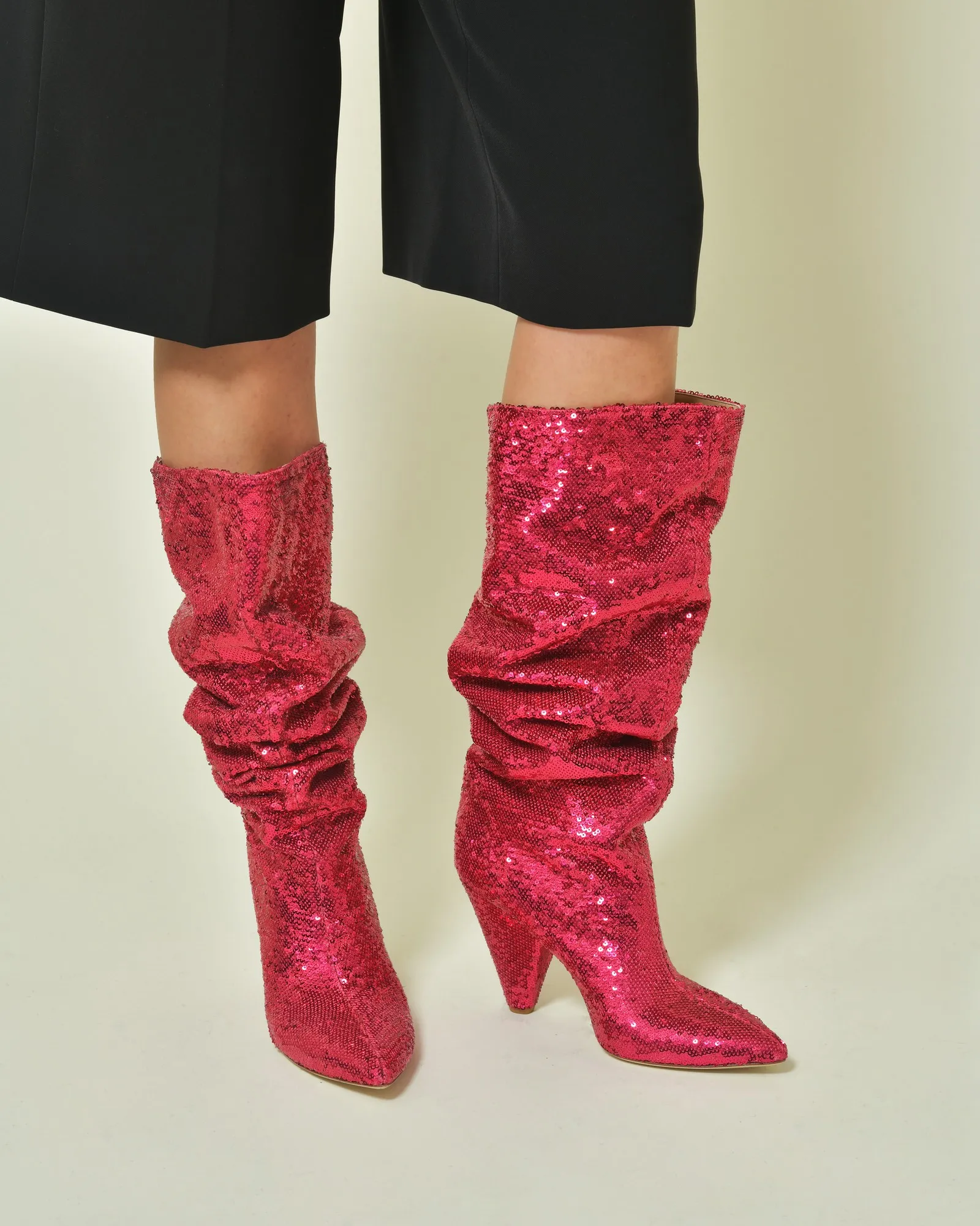 Bottes à strass rose Parosh 