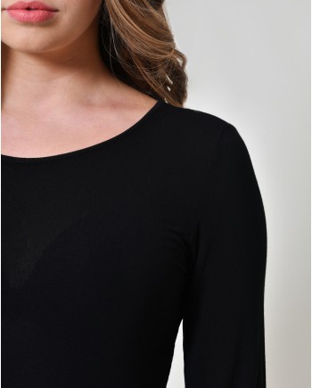 Pull en viscose noir Malloni 