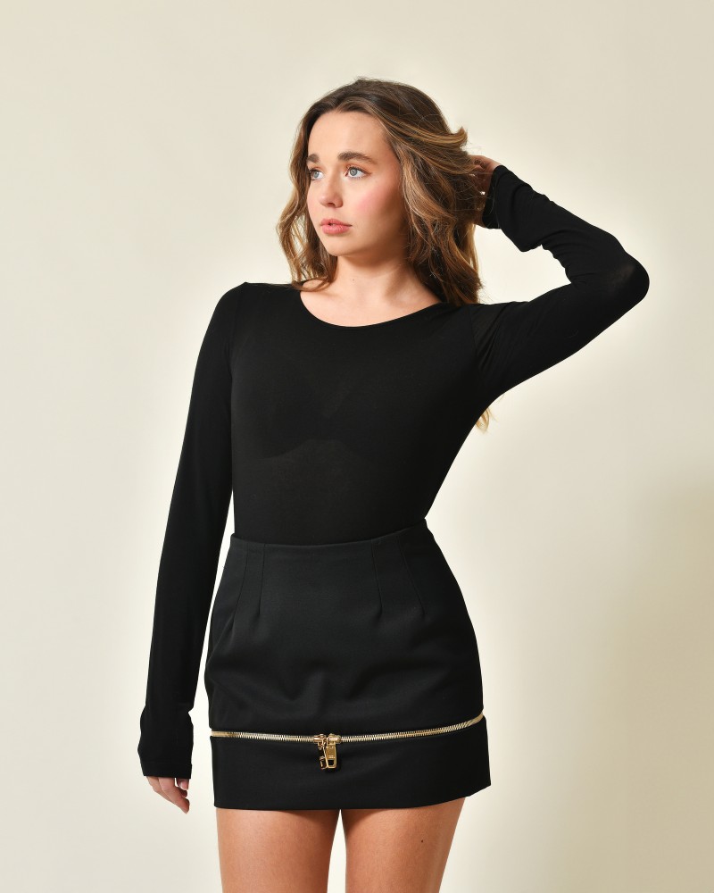 Pull en viscose noir Malloni 