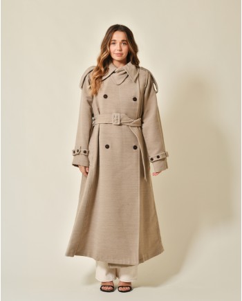 Trench-coat en laine mélangée Malloni 