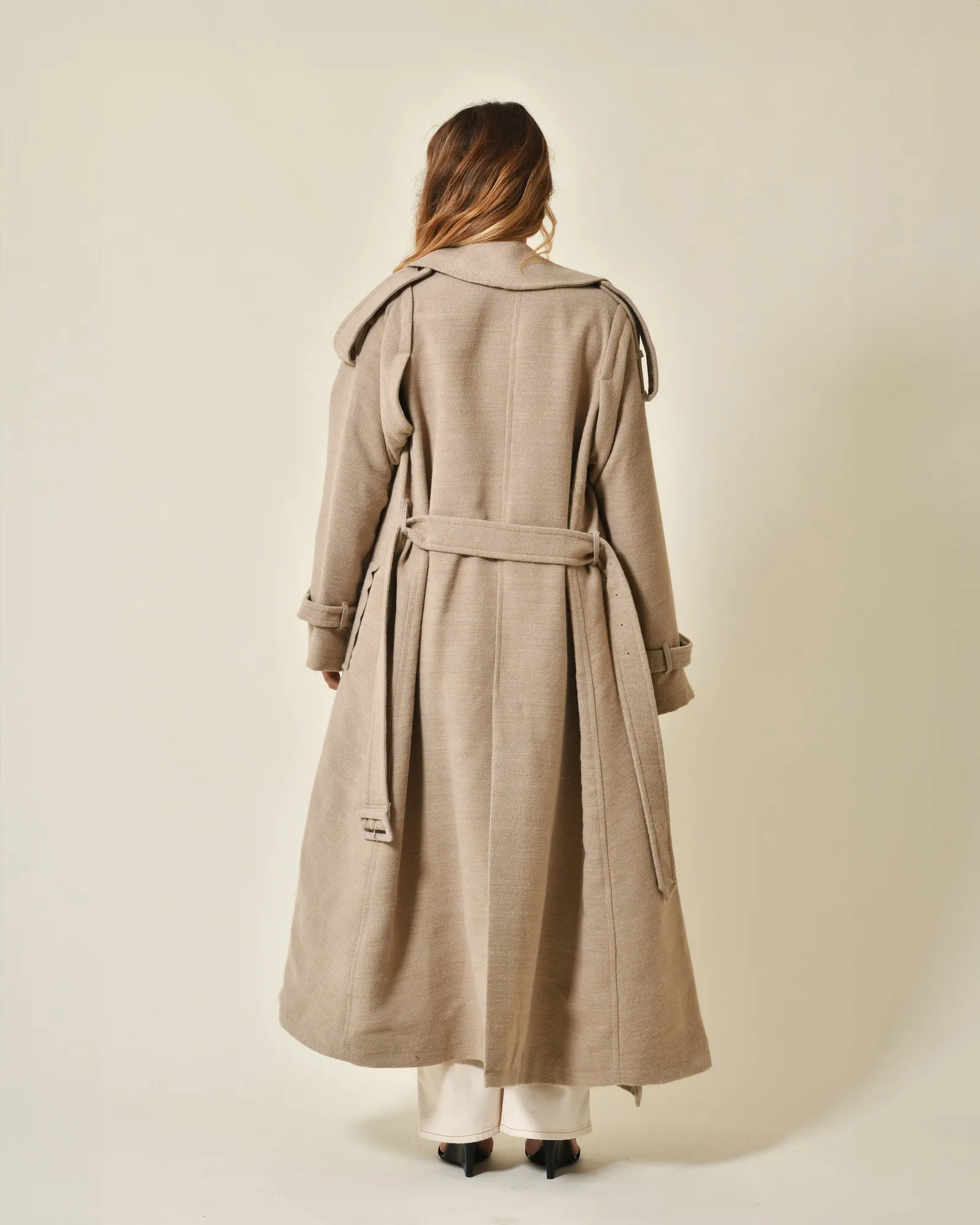 Trench-coat en laine mélangée Malloni 