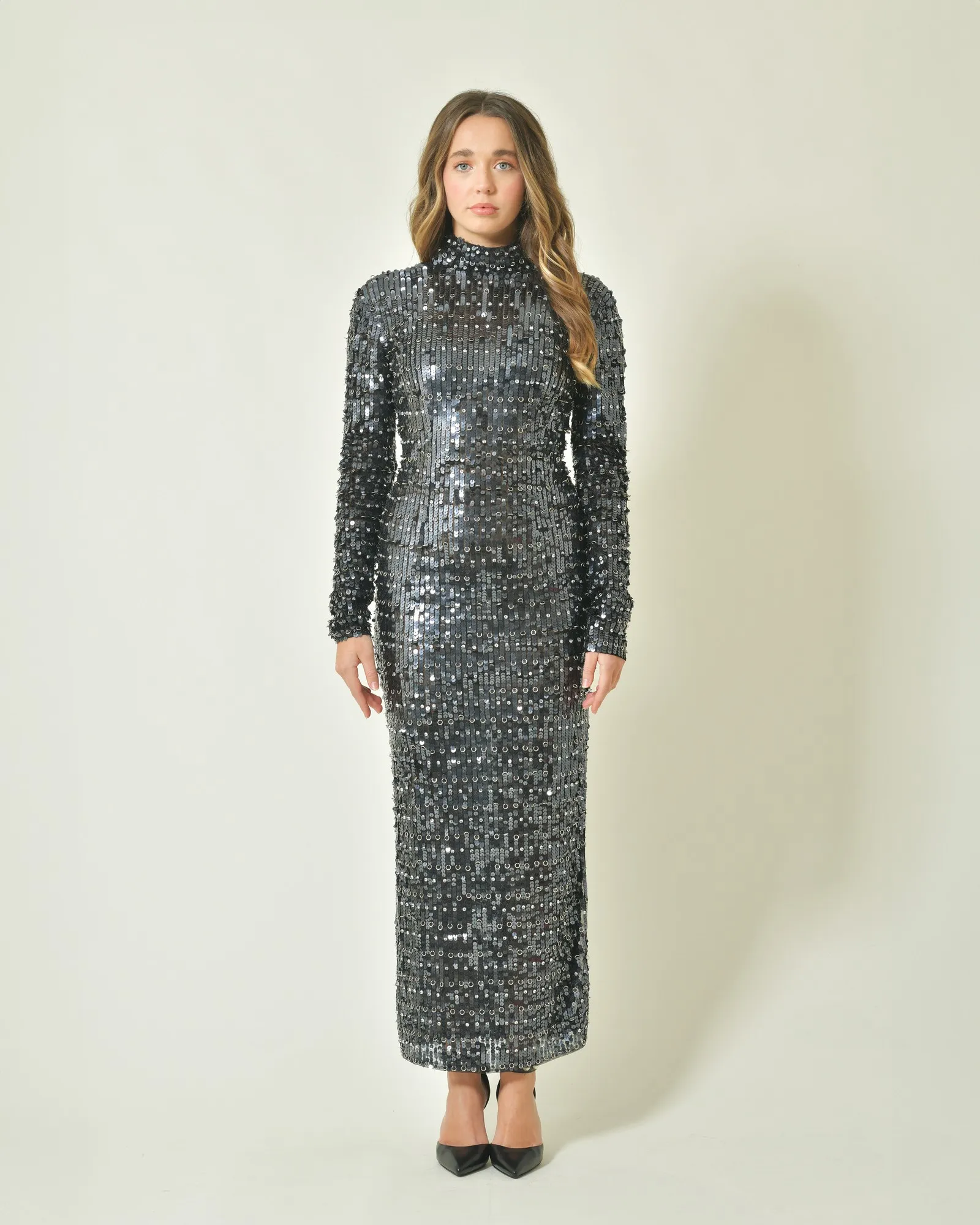 Robe longue à strass et anneaux Patrizia Pepe 