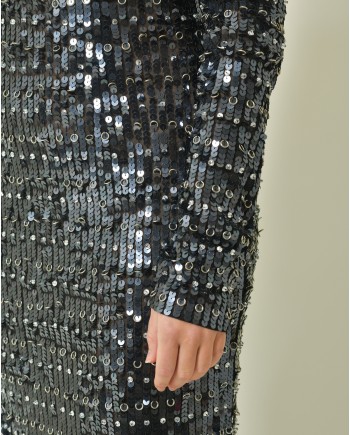 Robe longue à strass et anneaux Patrizia Pepe 