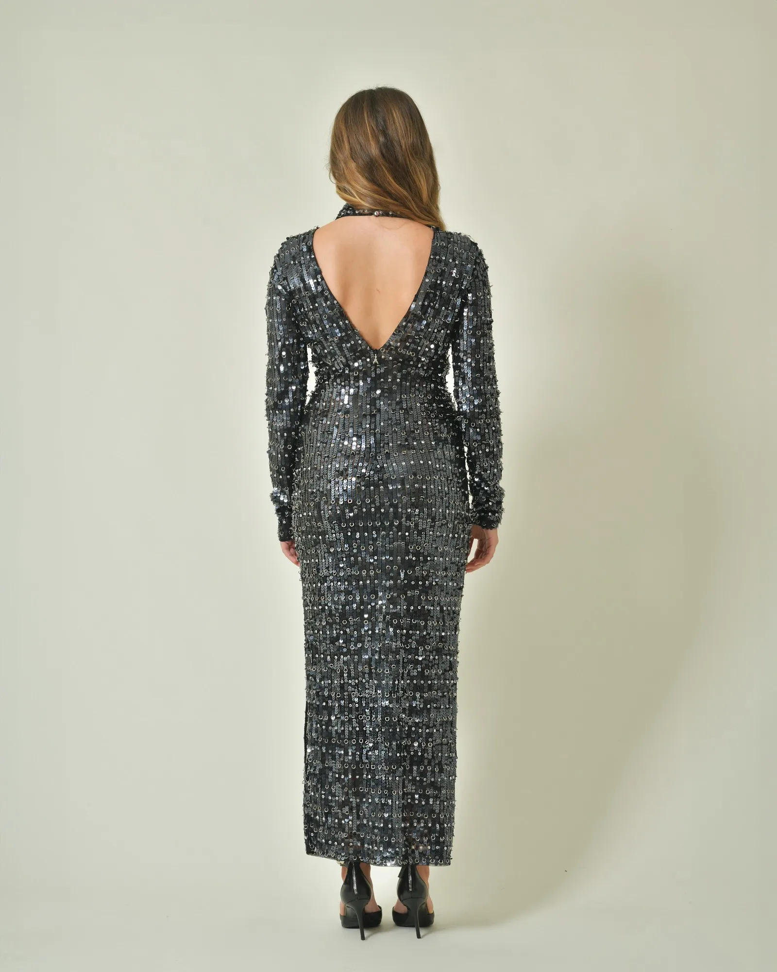 Robe longue à strass et anneaux Patrizia Pepe 