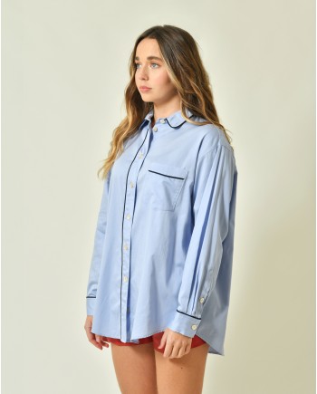 Chemise en coton bleu Forte Forte 